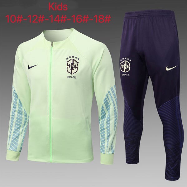 Ninos Chandal Brasil 2022 2023 Verde Purpura